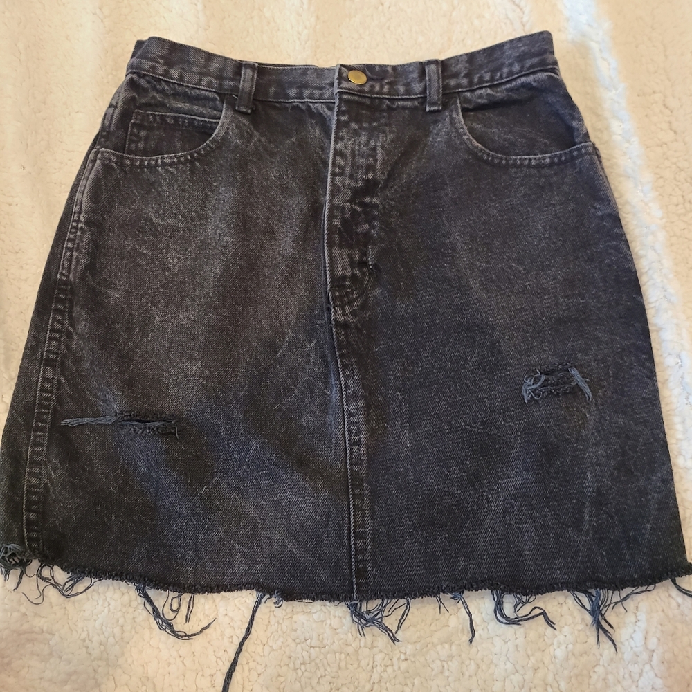 Vintage Y2k Black Jean Skirt